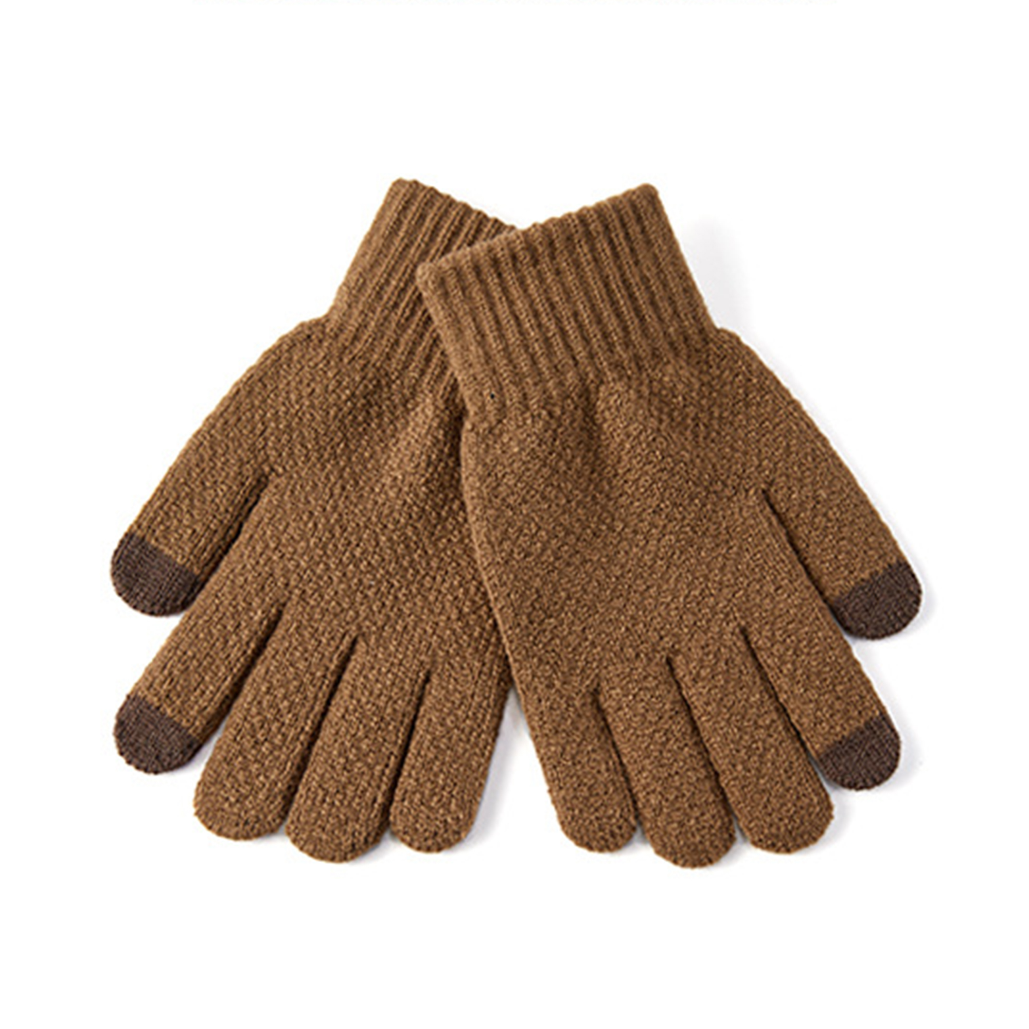 Fleece Knit Gloves with Touchscreen Tips 5