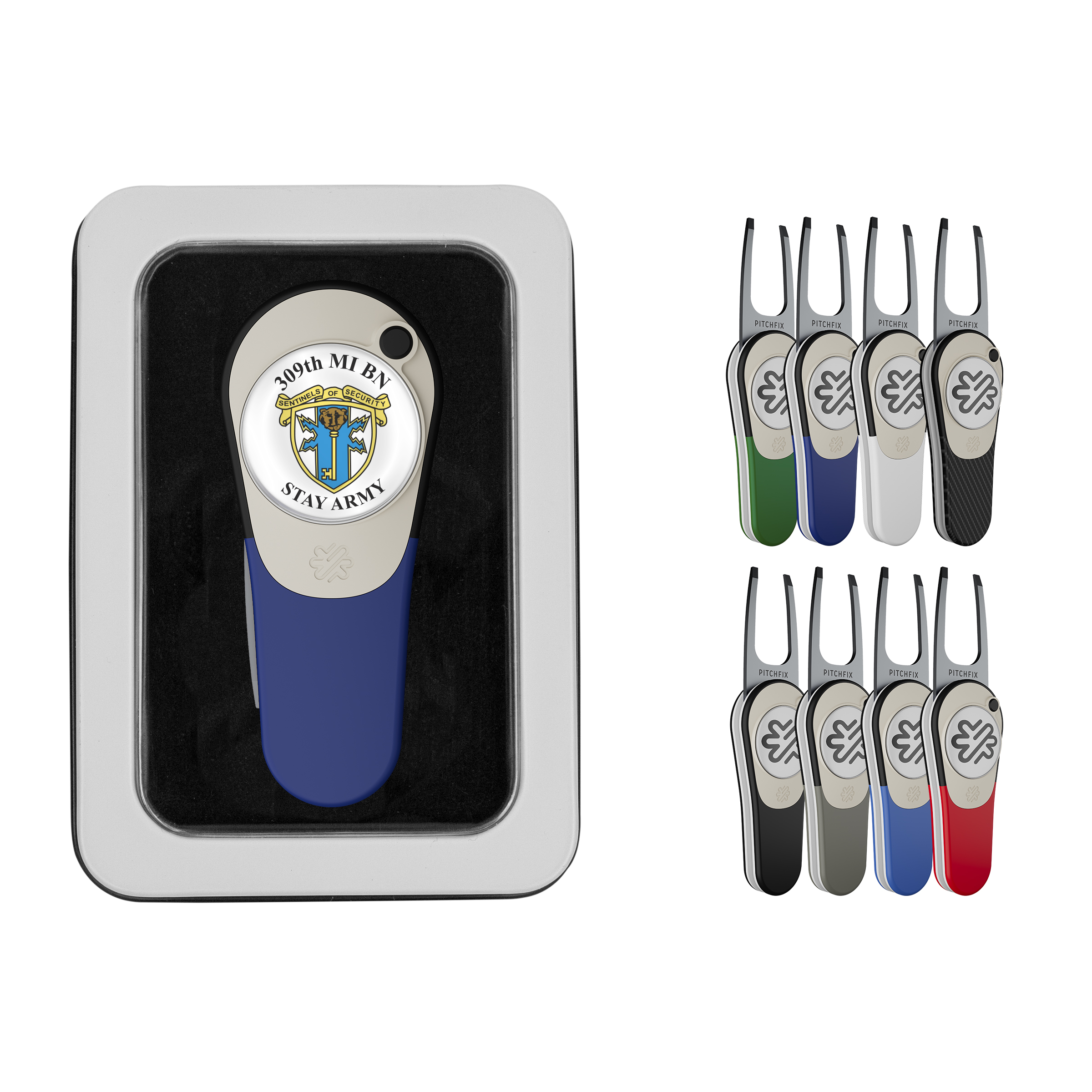 Pitchfix Icon Golf Divot Tool in Window Tin 4