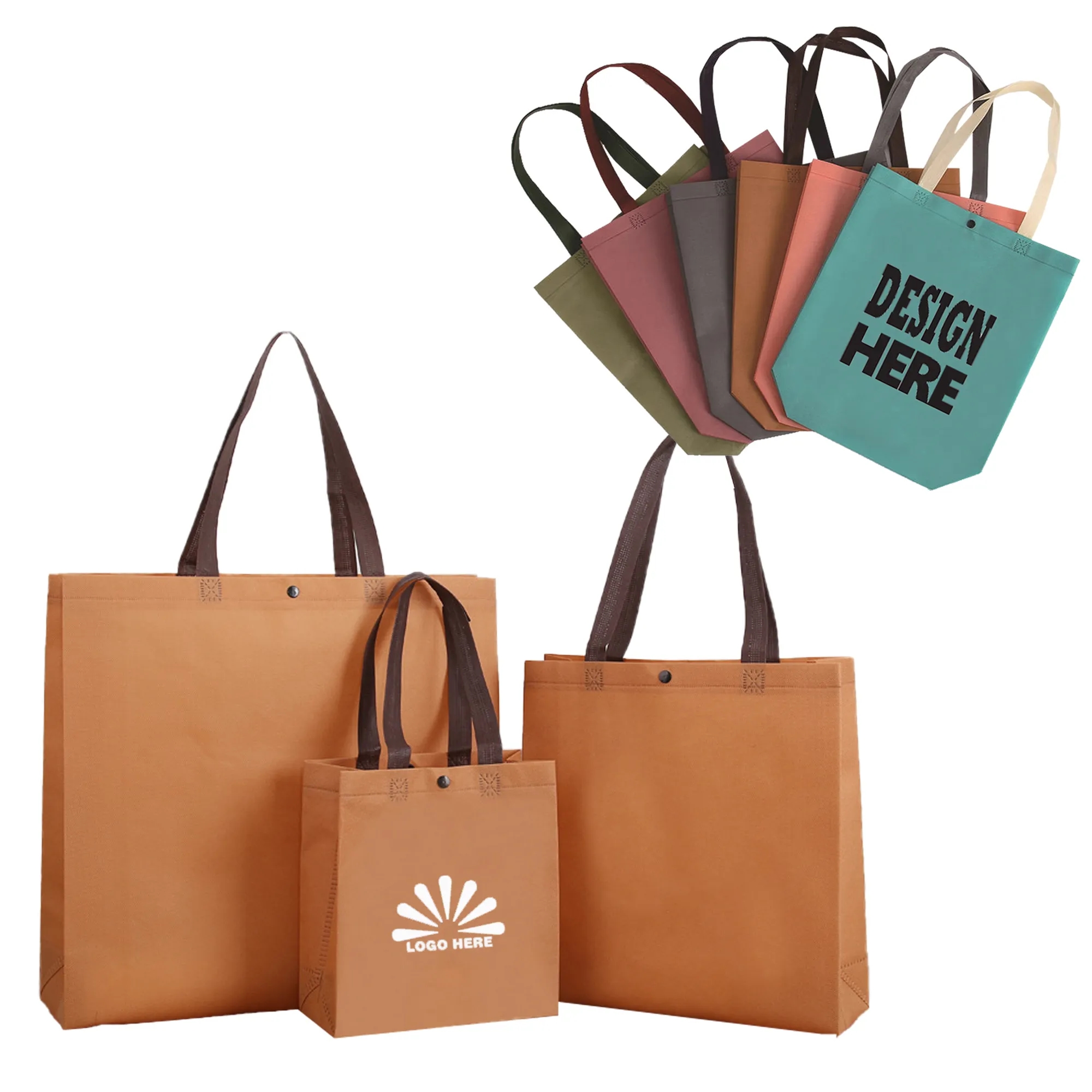 Nonwoven Tote Bag with Concealed Button 3