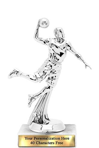 Trophy: 7", 2x3 white marble base, Star Figure Bas 1