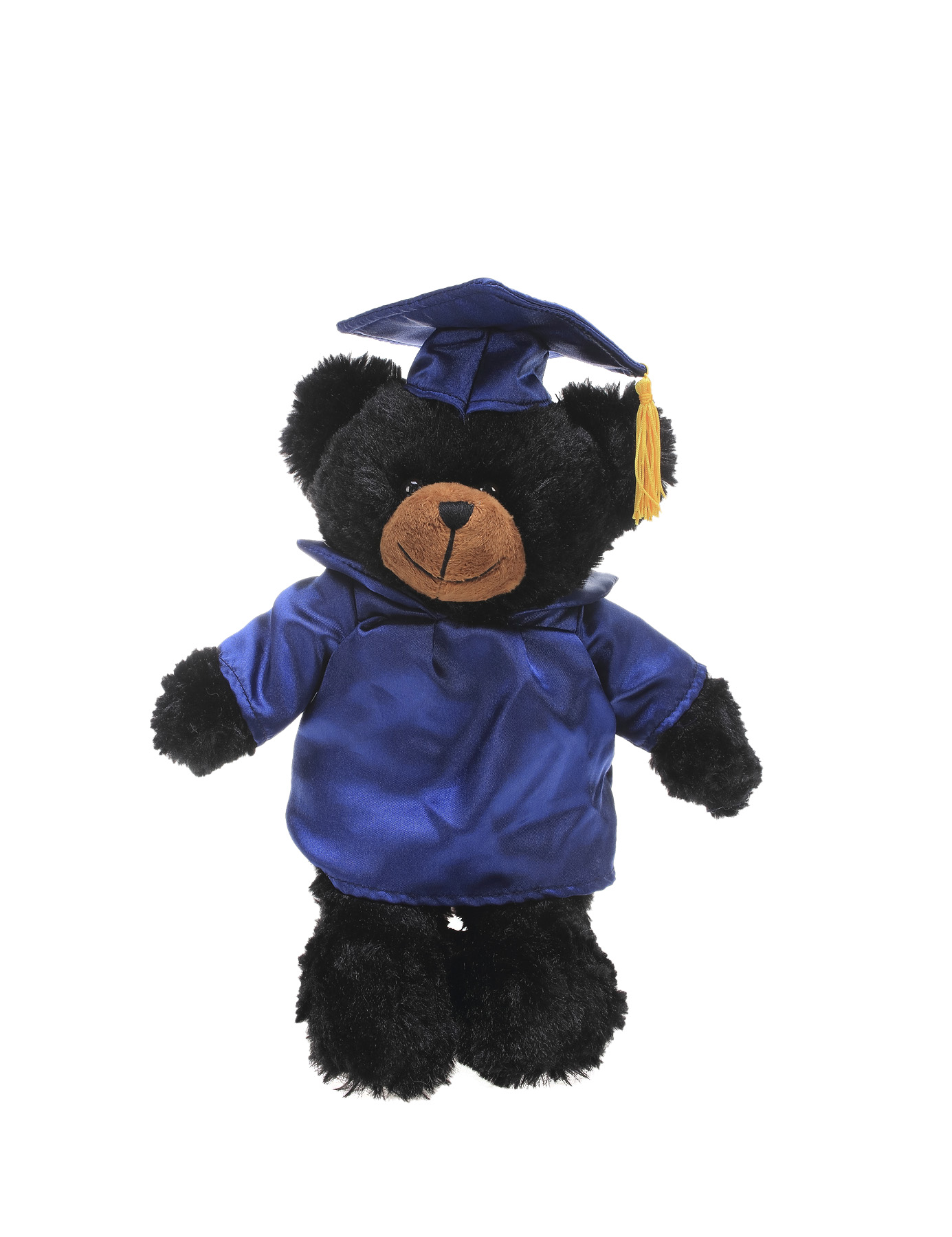Soft Plush Black Teddy Bear in Graduation Cap & Gown 4