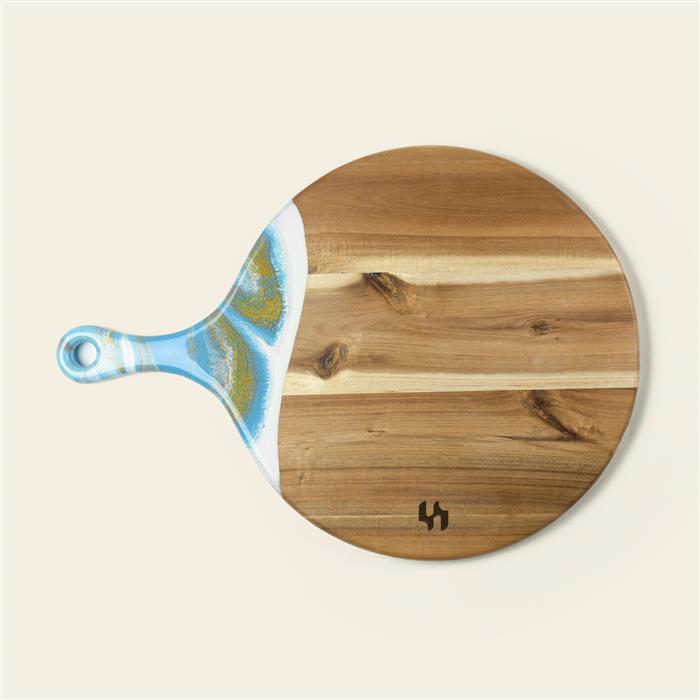 XL Round Acacia Board With Handle 24