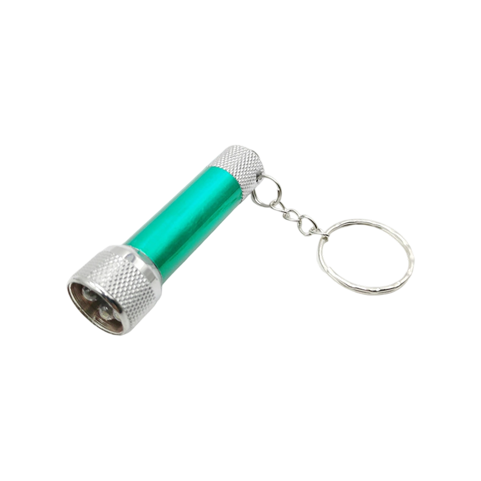 Aluminum Mini Flashlight With Three Led And Swivel Chain 2.7" By 0.7" 10