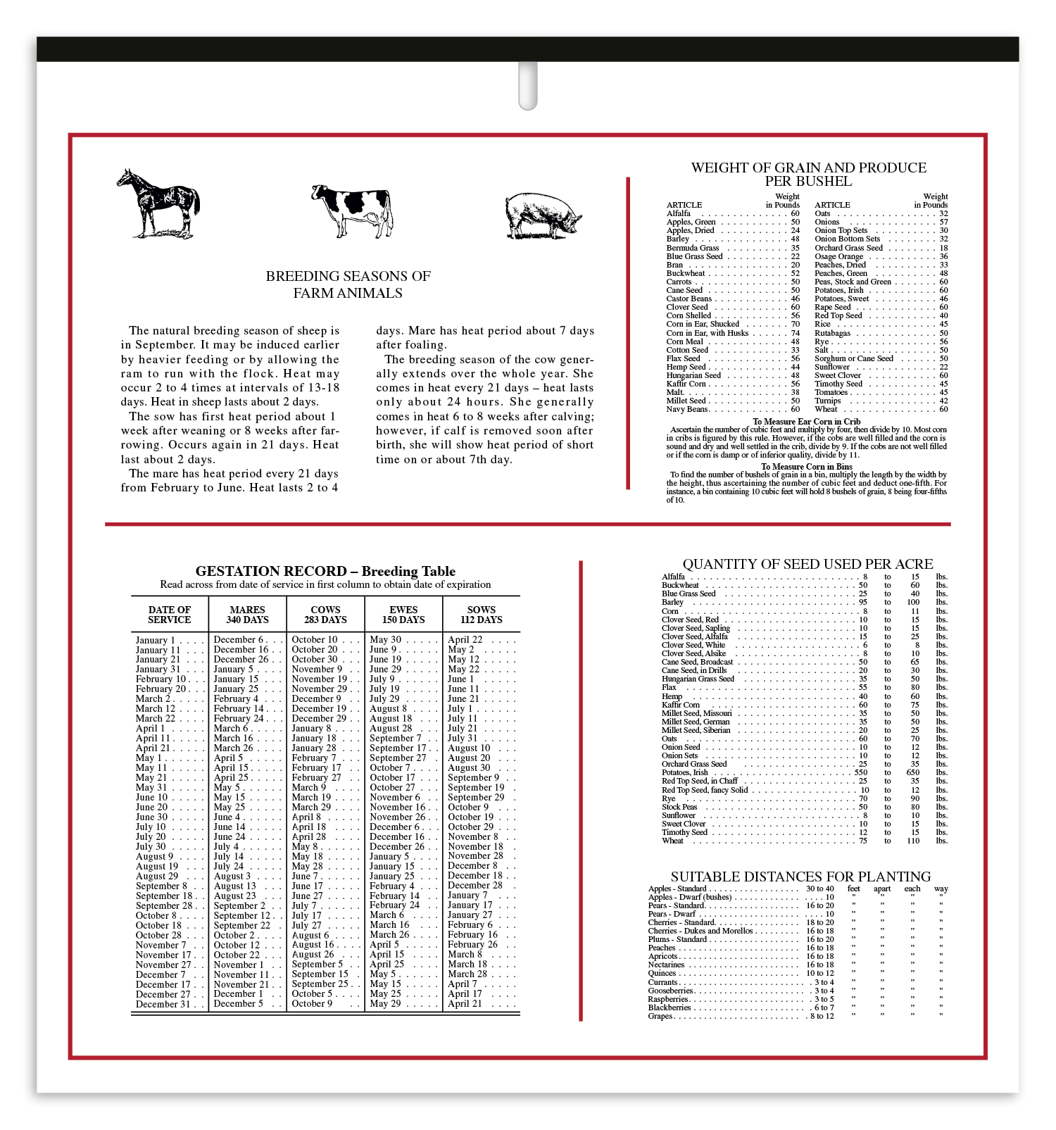 Skinner & Kennedy® Almanac Calendar 16
