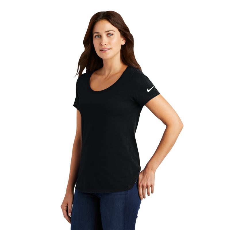 Nike Ladies Dri-FIT Cotton/Poly Scoop Neck Tee. 10