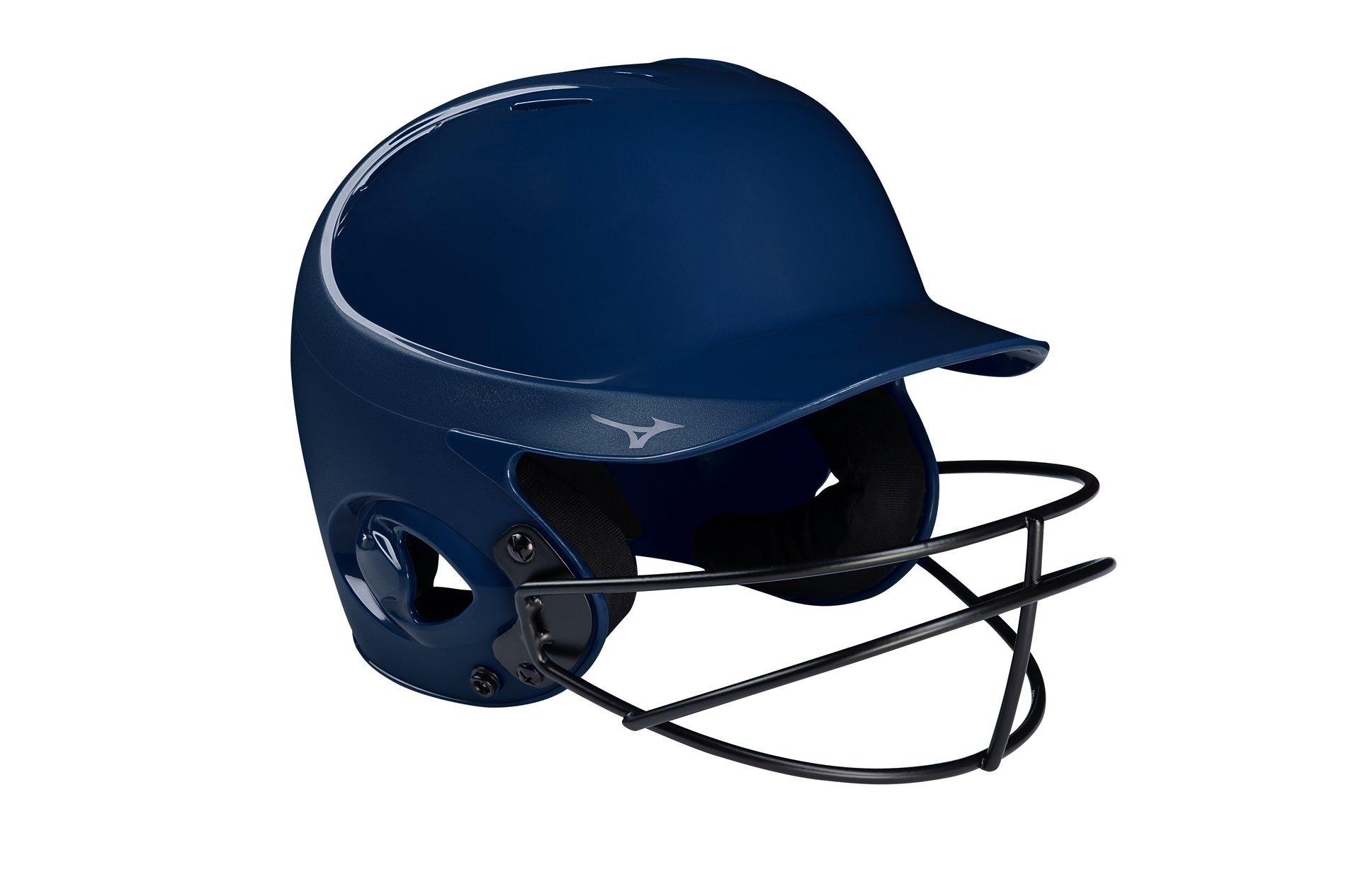 MVP Series Solid Batting Helmet with Fastpitch Softball Mask 6