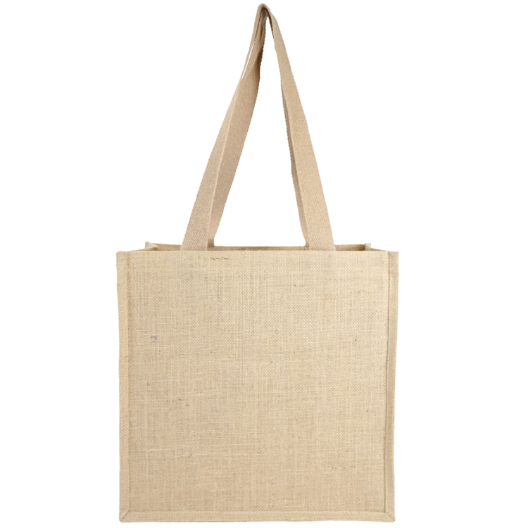 Miami Recycled Cotton Front Pocket Jute Tote, custom tote bag with logo imprint 6