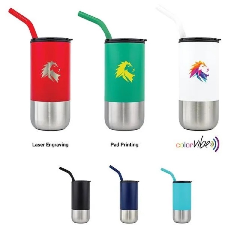 16 Oz. Savvy Sipper Tumbler with Straw
