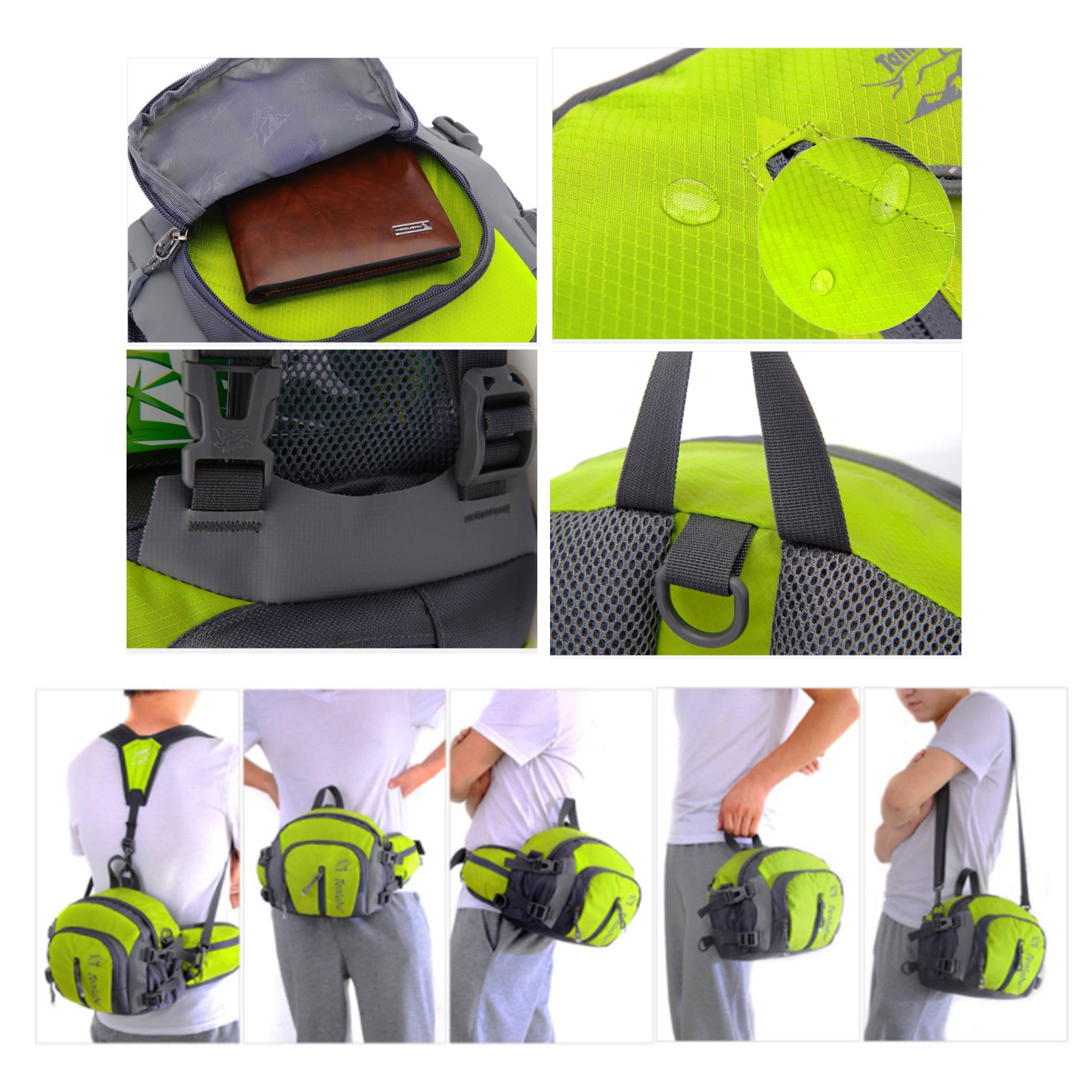 Running Water Bottle Waist Bag Cycling Backpack 4