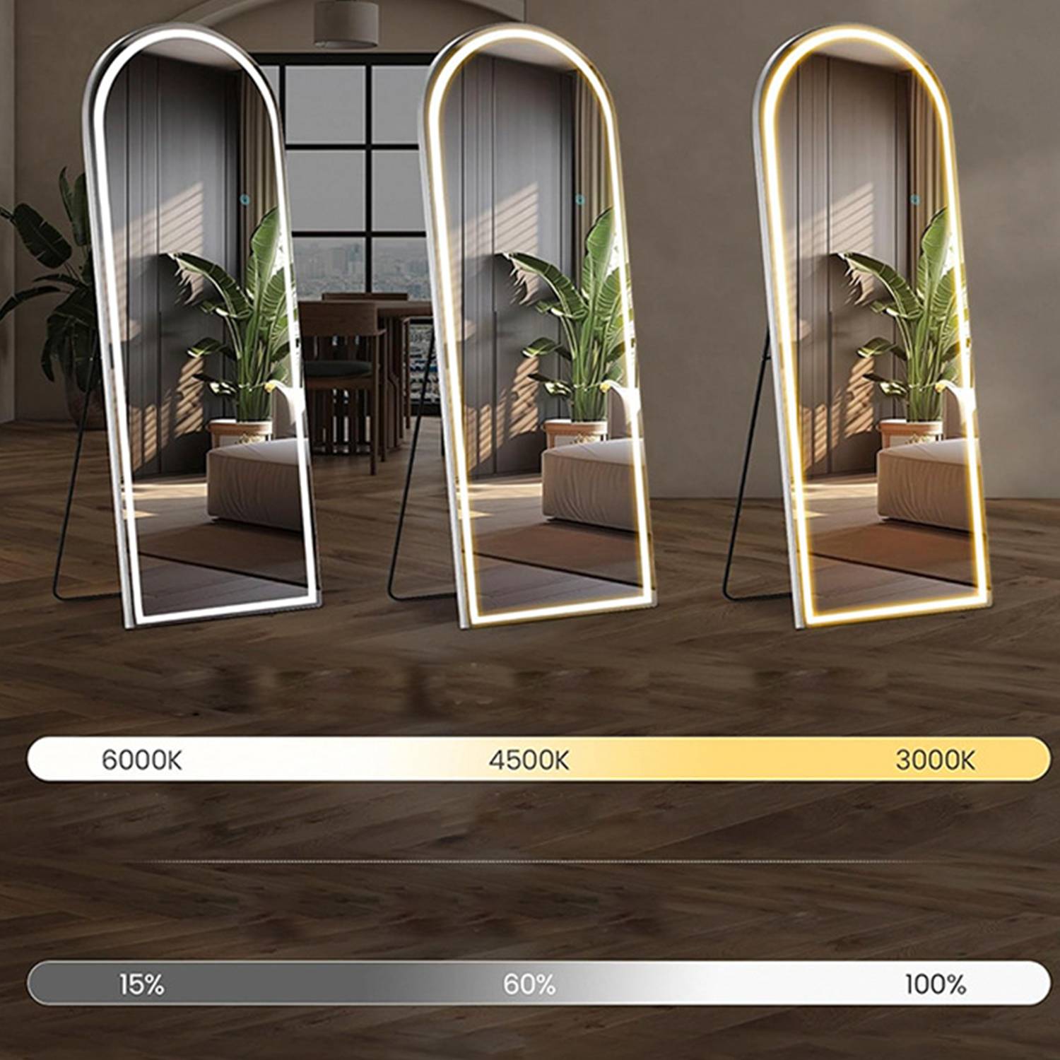 LED Touchscreen Full-Length Mirror 2