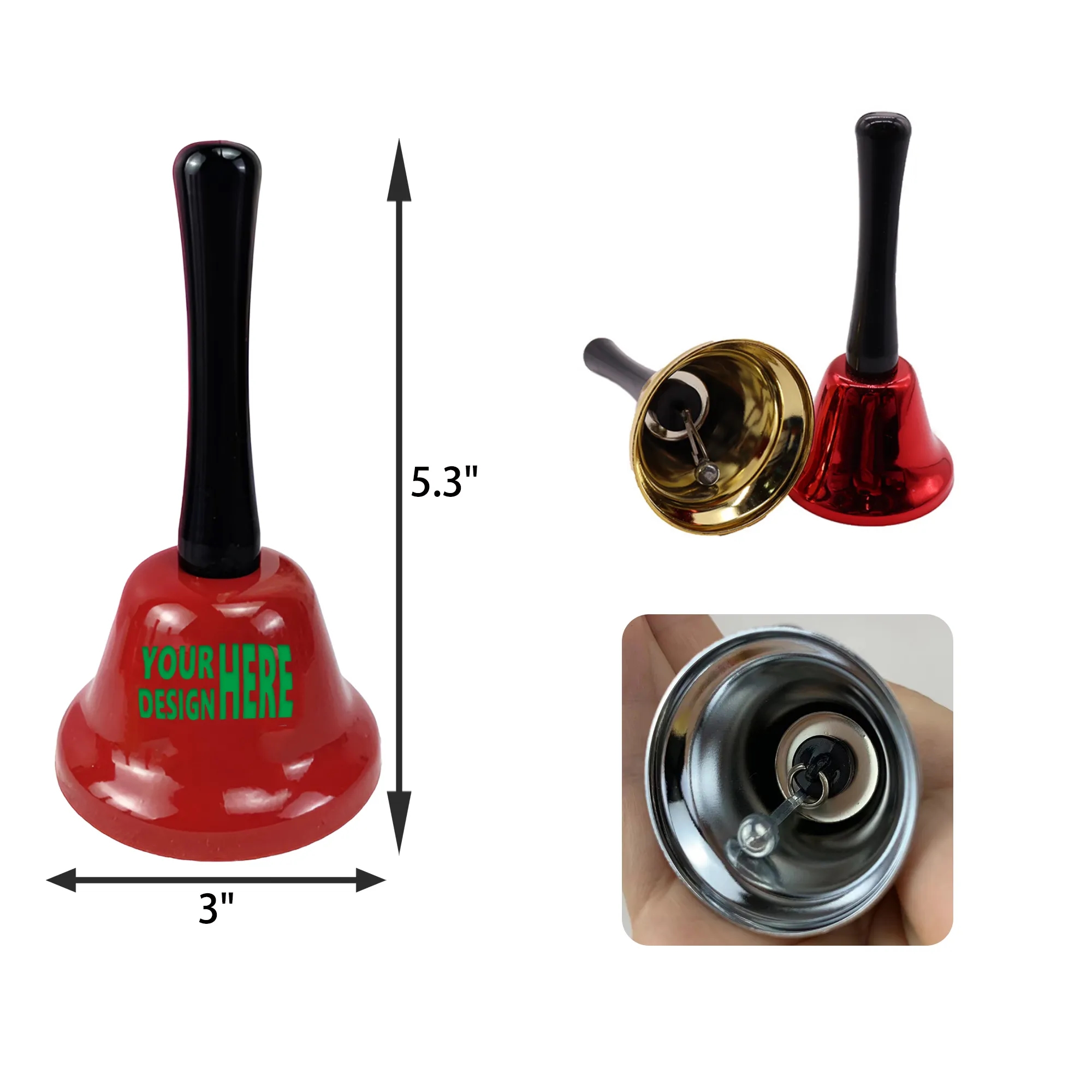 MOQ 50 PCS Christmas Hand Bell 2
