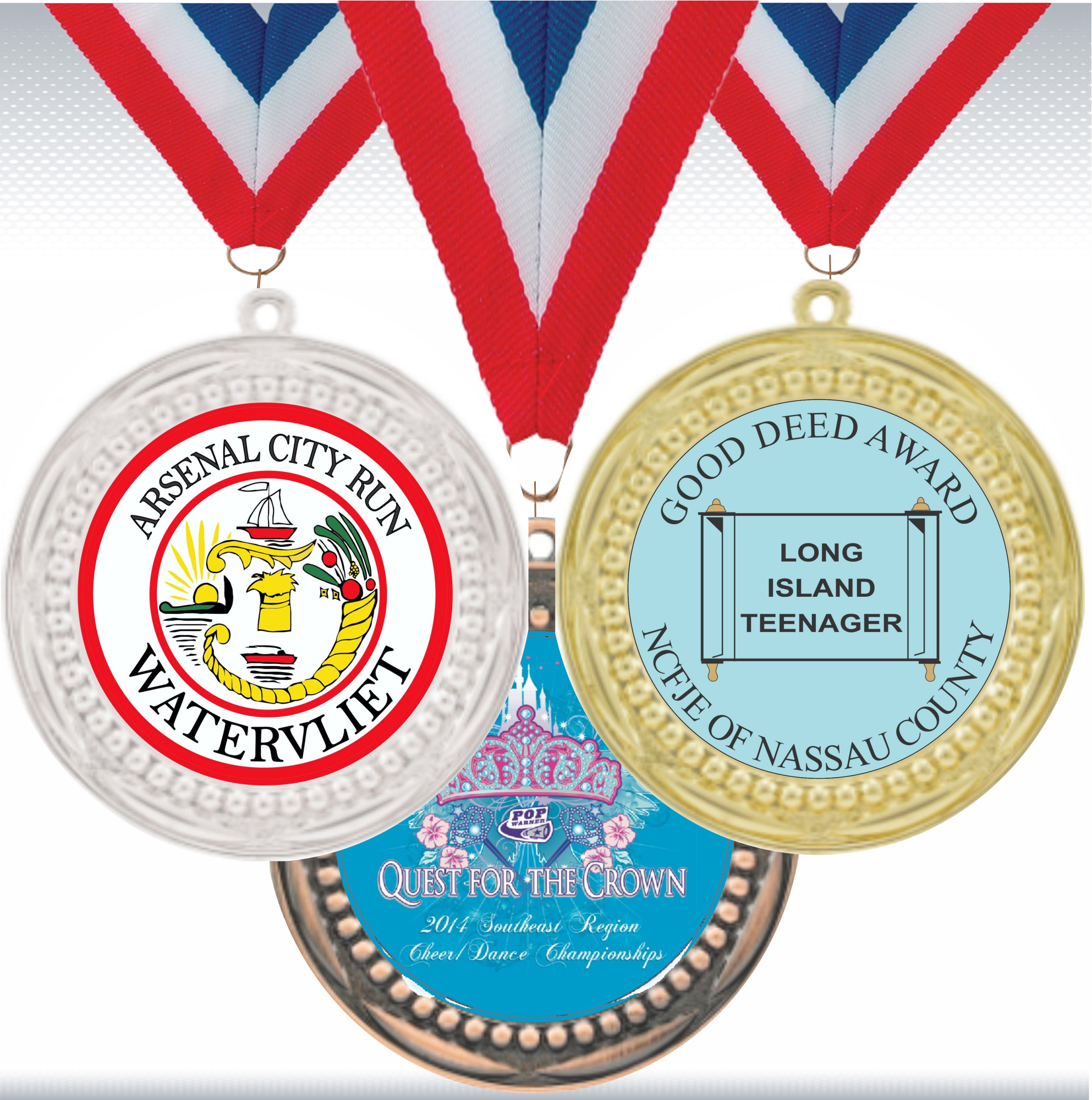 2 3/4" Bead Medal w/ 2" Insert 3