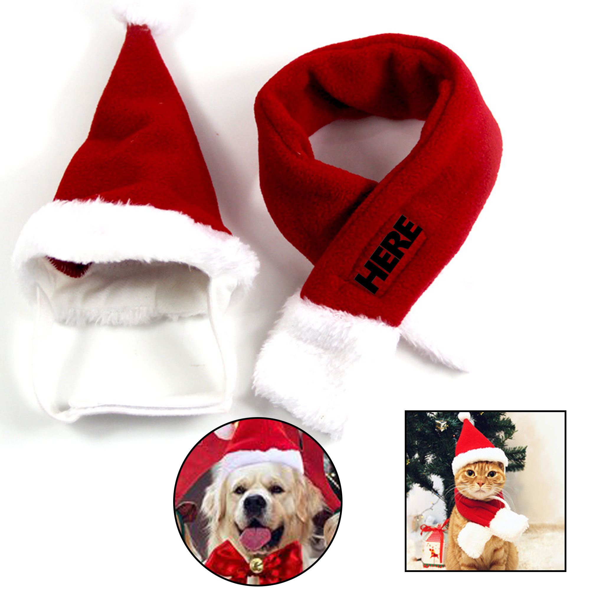 Holiday Scarf and Hat Set for Pets 3