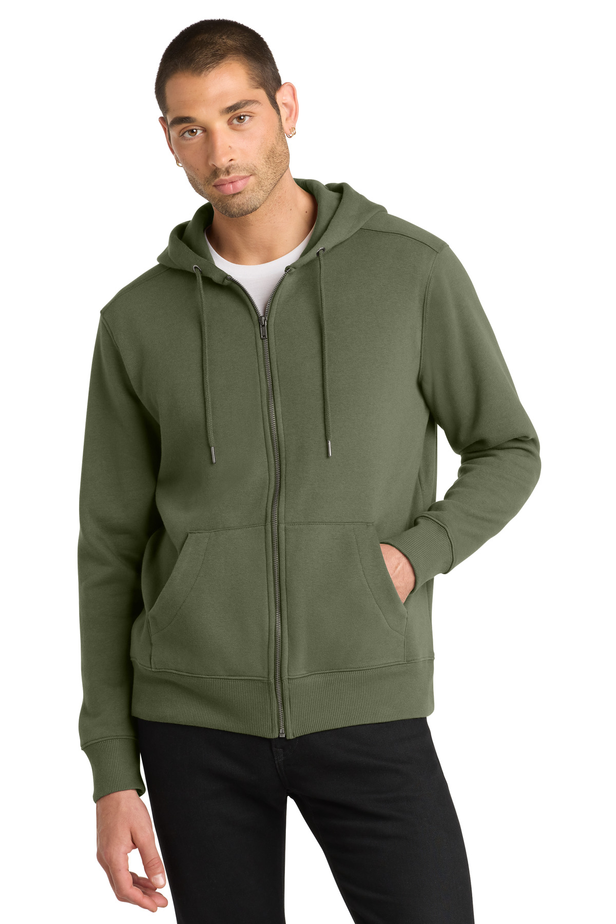 District Perfect Weight Fleece Full-Zip Hoodie DT1103 39