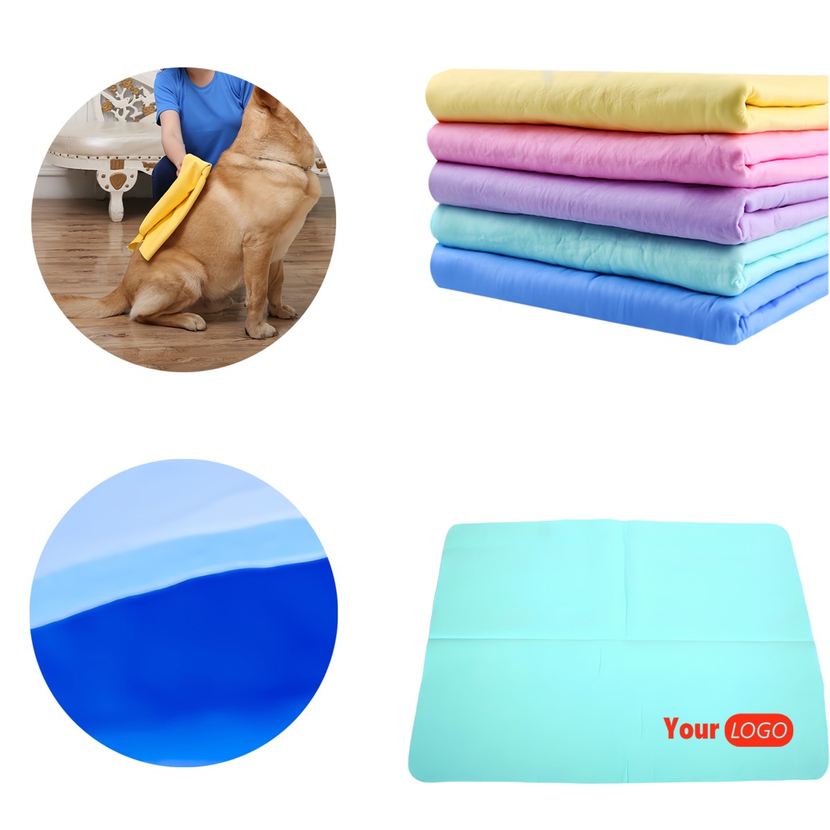 PVA Quick-Dry Solid Color Pet Towel 4