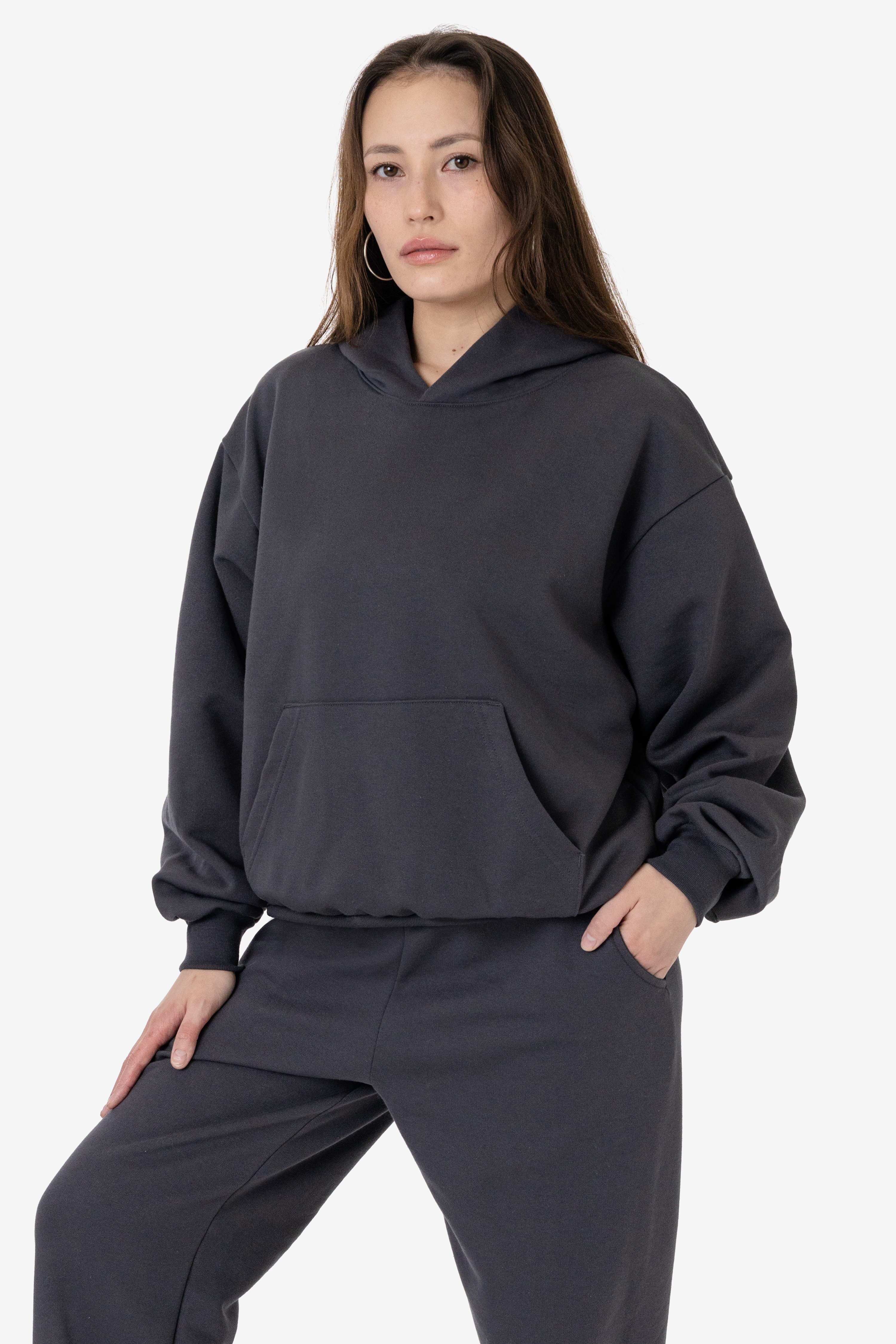 10 OZ MID-WEIGHT POLY COTTON FLEECE WIDE HOODIE 9