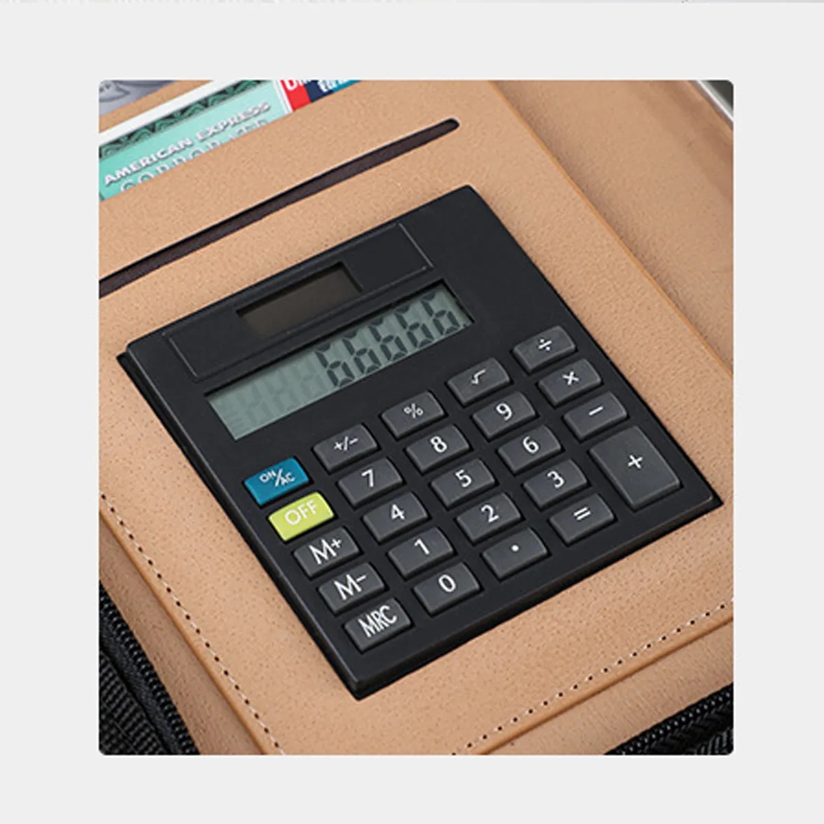 A5 Zippered Business Portfolio Notebook Bag with Calculator 6