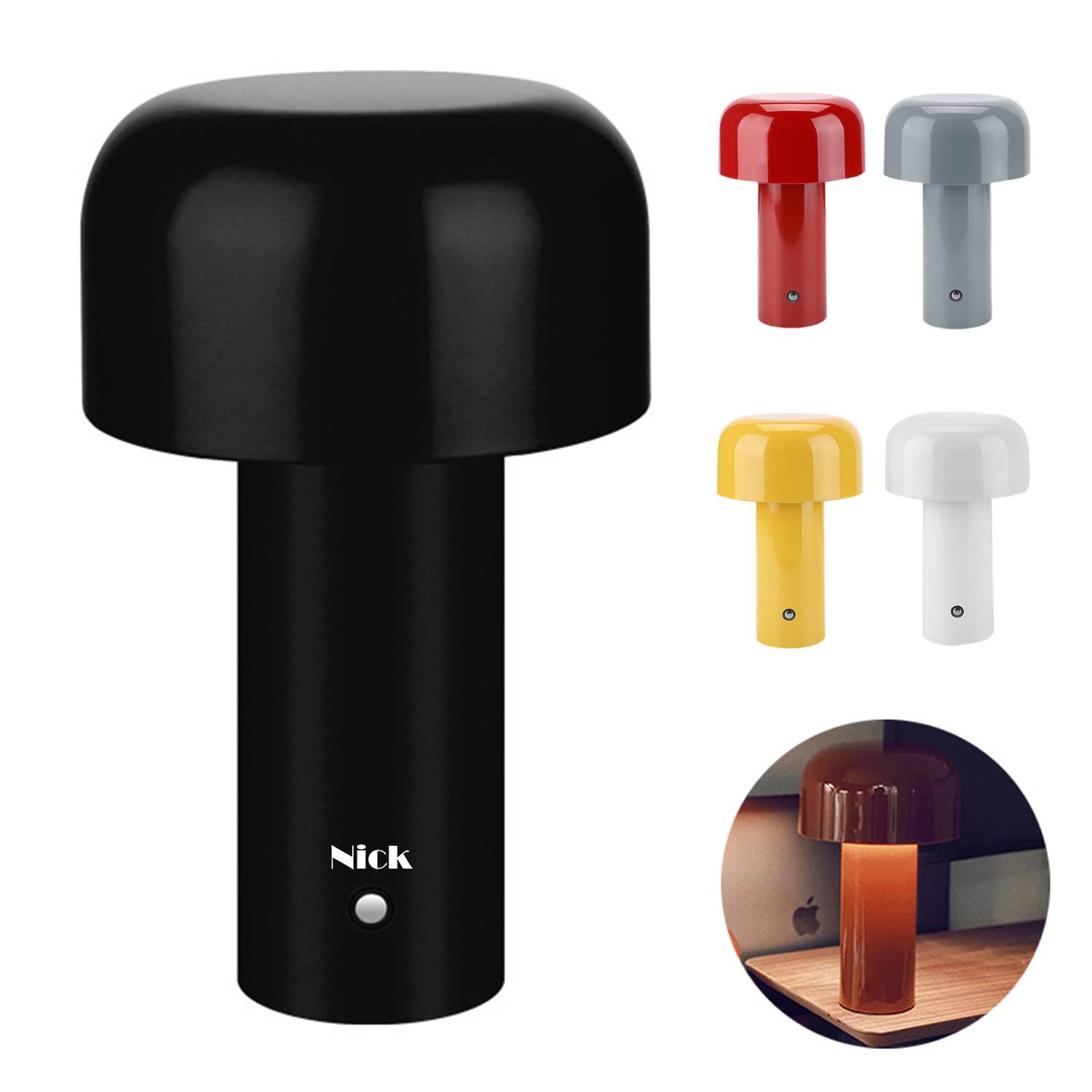 Metal Table Lamp Mushroom Shape Ambiance Bar 1