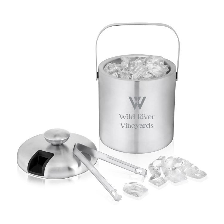 True® Stainless Steel Ice Bucket with Tongs 5