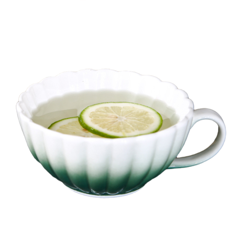 Custom 5.4 OZ. Ceramic Tea Cup Coffee Mug with Saucer Set 6