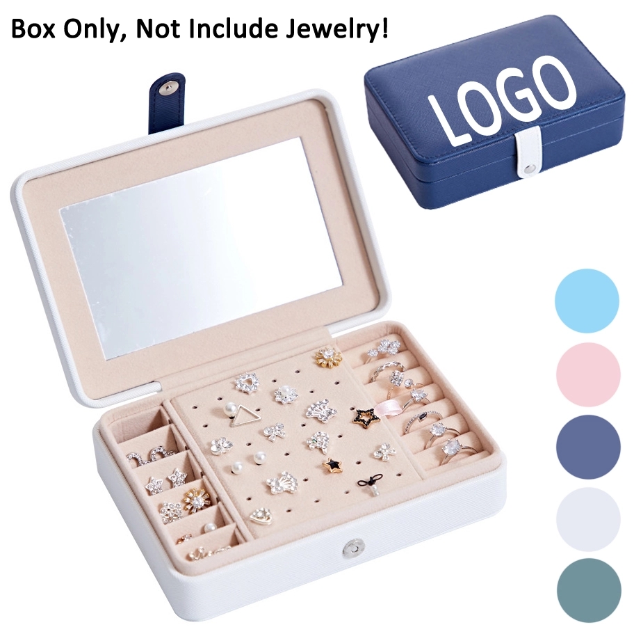 Portable Travel Jewelry Organizer Box with Mirror / Hook 11