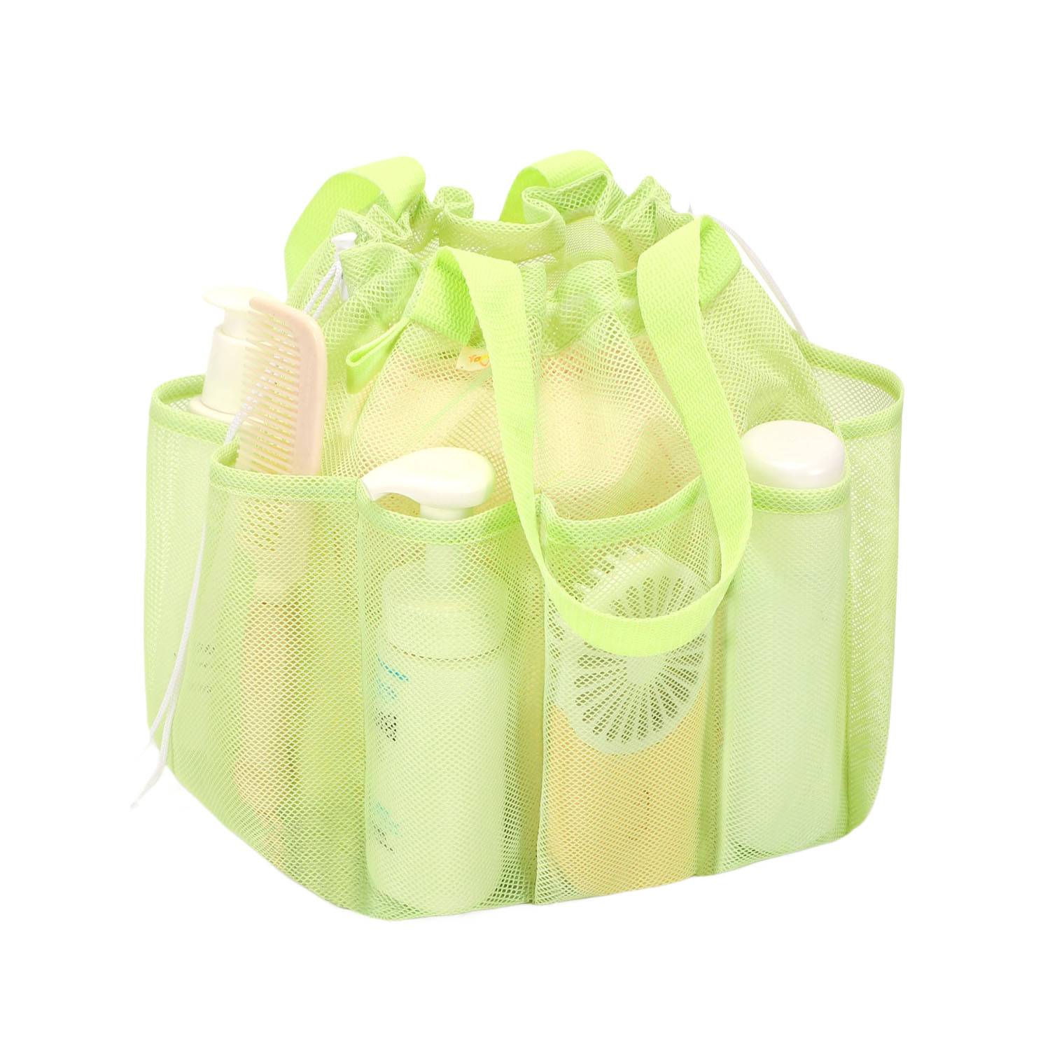 Portable Mesh Toiletry Bag with Drawstring & Multi Pocket 4