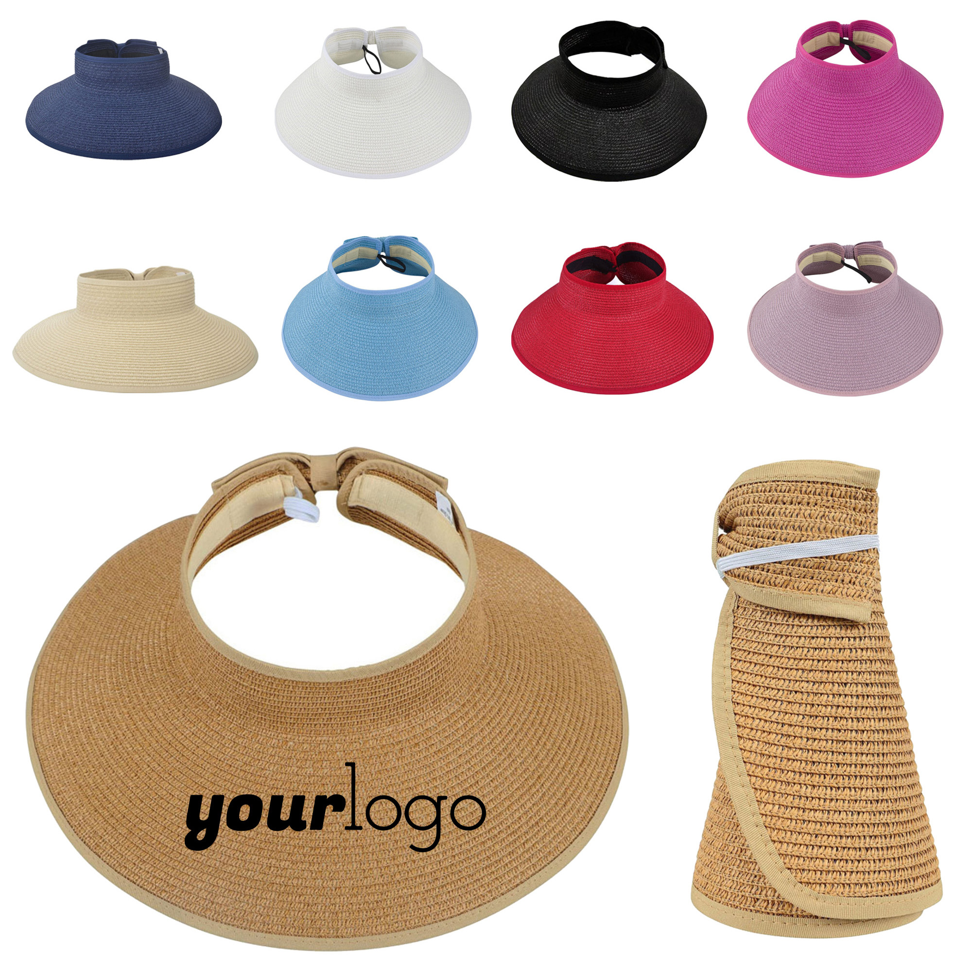 Straw Visor Large Brim Sun Hat 5
