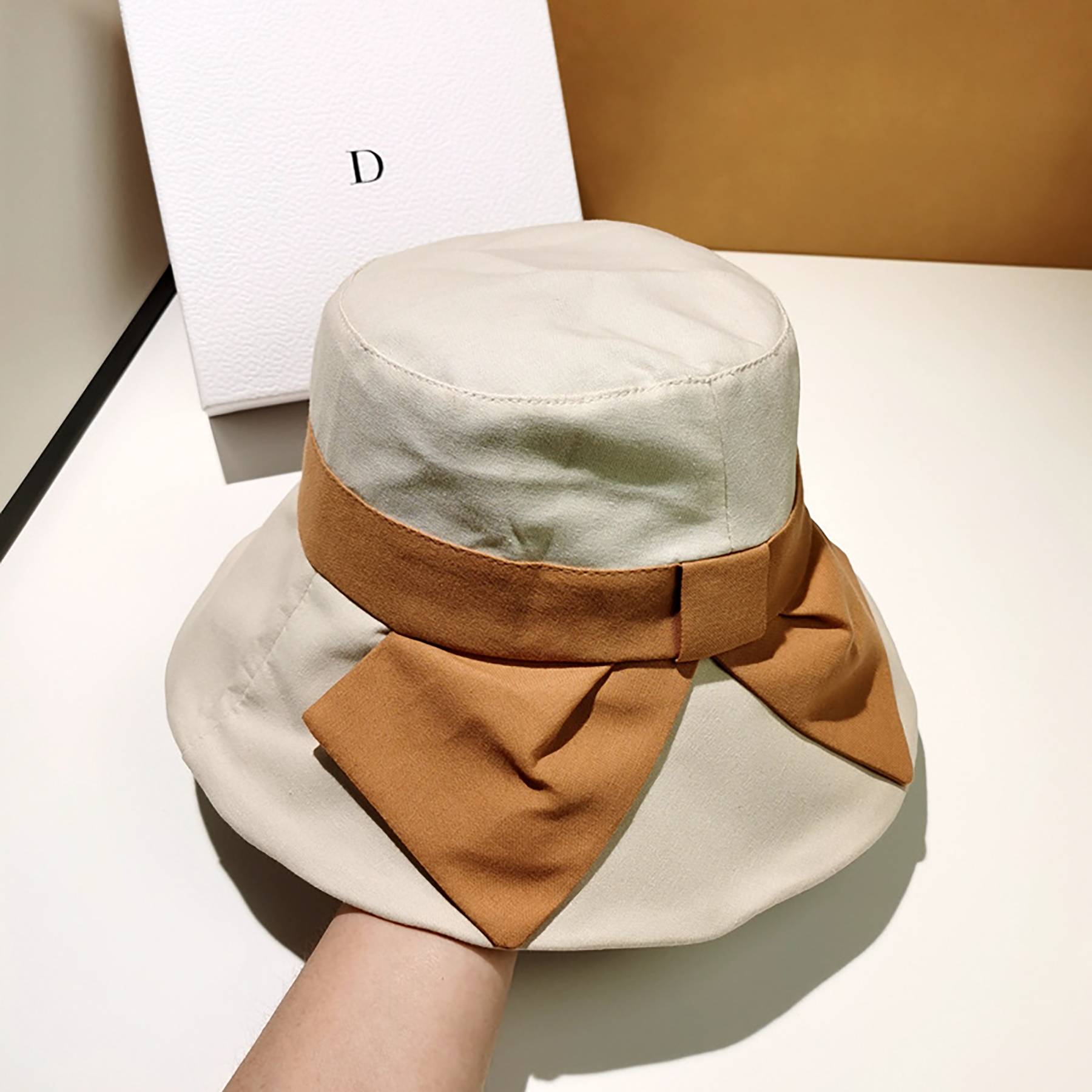 Bowknot Big Brim Fisherman Hat Women Summer 4