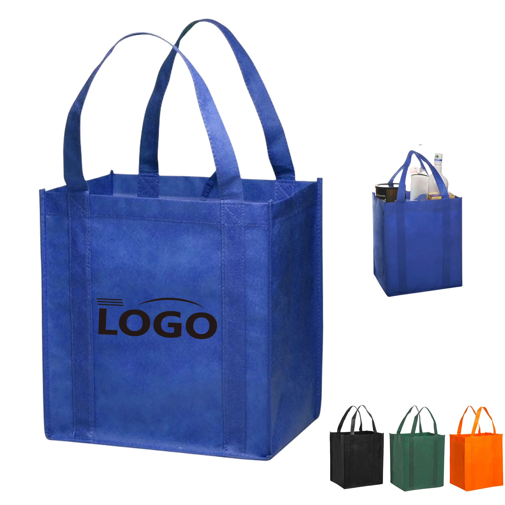 Non-Woven Shopping Tote Grocery Bag (13"L x 10"W x 15"H