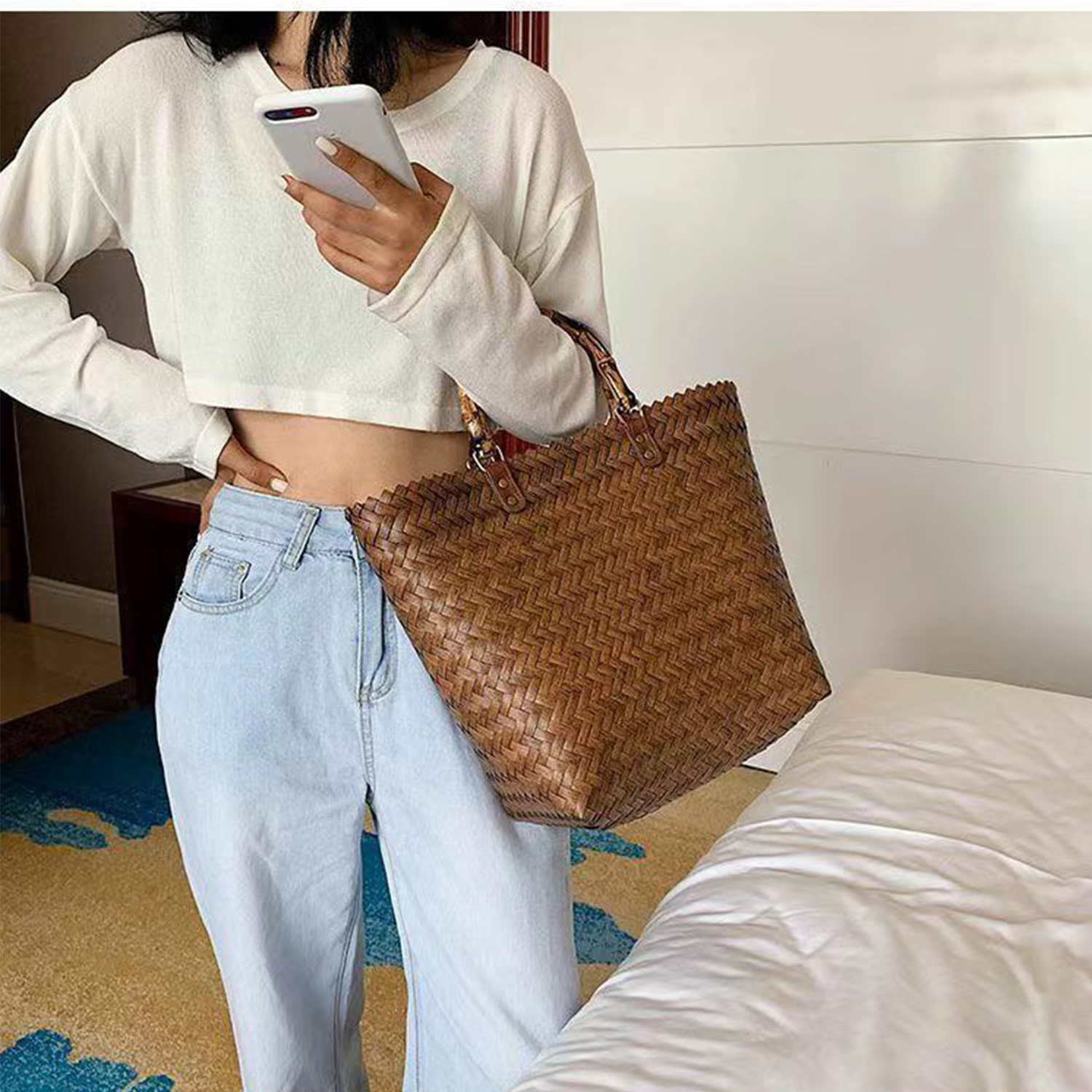 Summer Beach Rattan Tote Bag 3