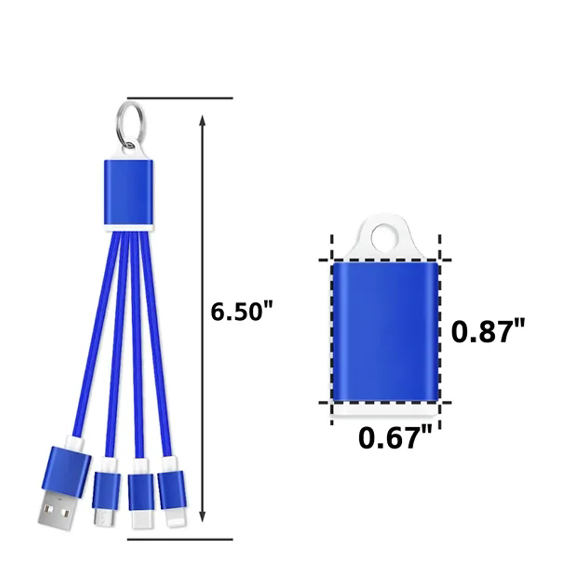Personalized Key Ring Triple-Function ShineCharging Cable 2
