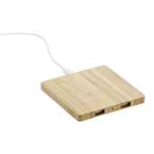 FSC® 100% Bamboo Wireless Charge Pad w/Dual Output 79