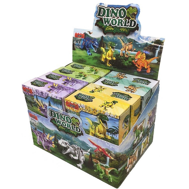 Dinosaur Building Brick Kits - 8 Designs Assorted