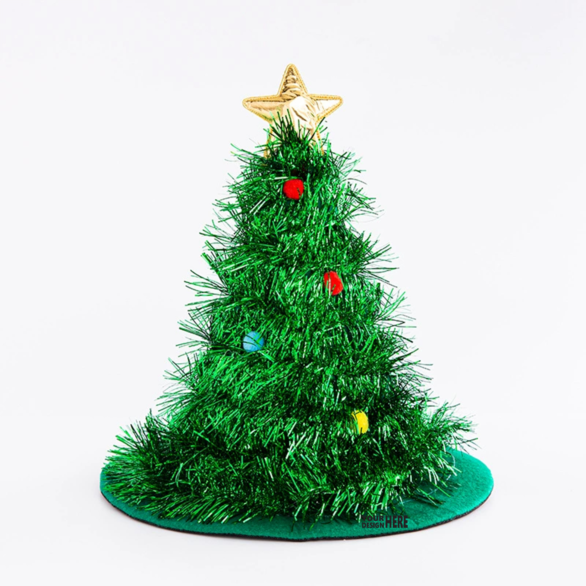 Festive Glitter Christmas Tree Hat Decoration 1
