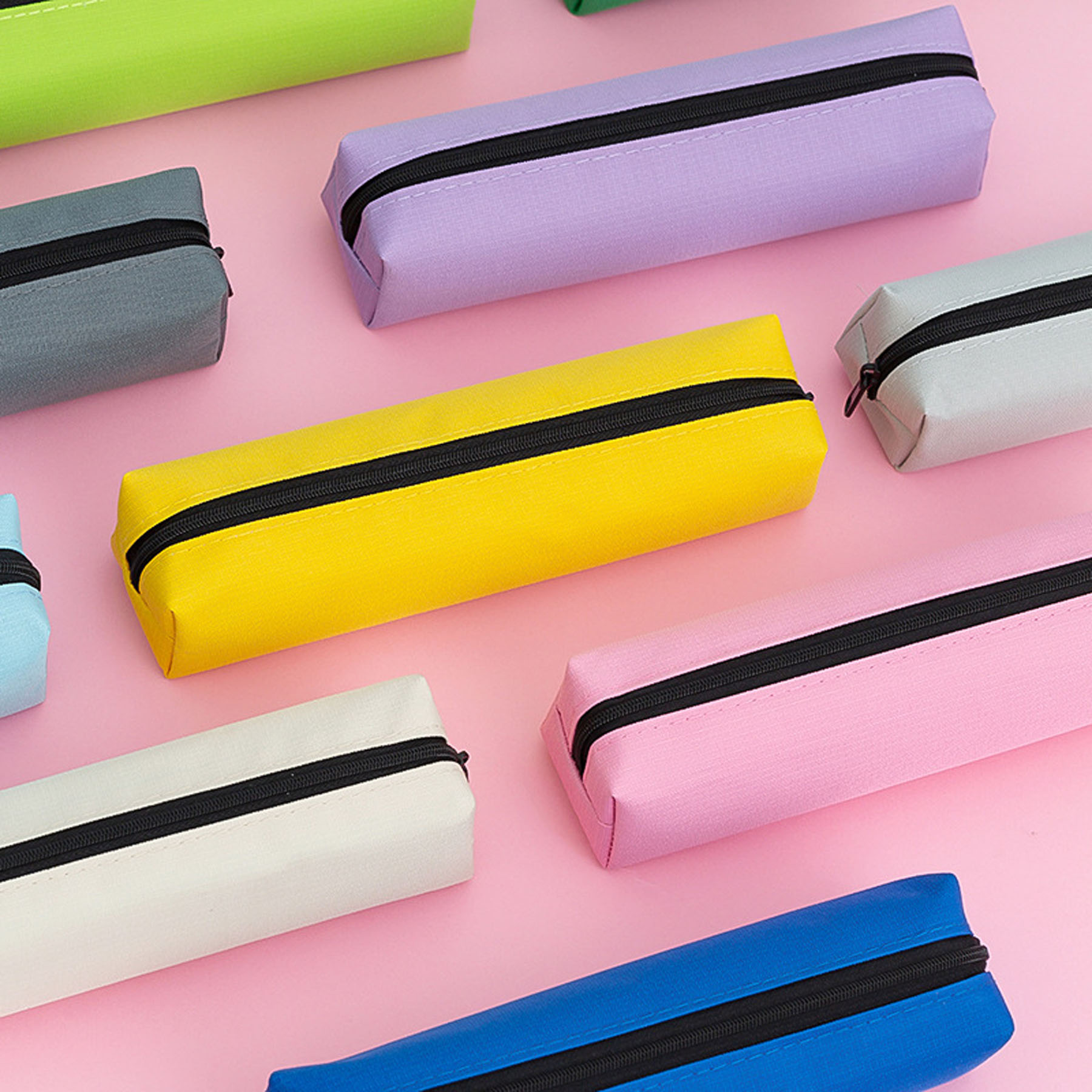 Simple Solid Color Pencil Case 5