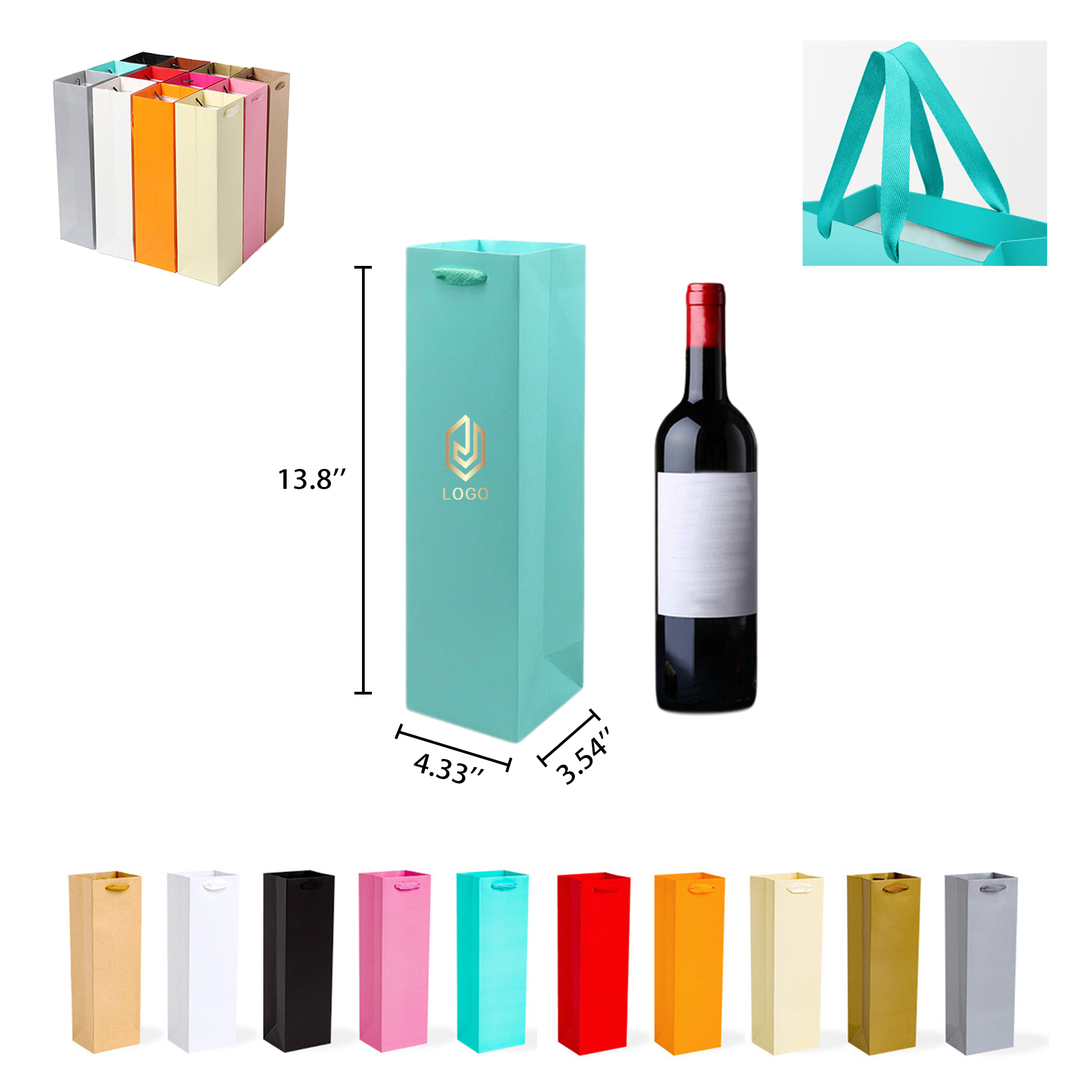 Colorful Wine Gift Bag MOQ 100 2