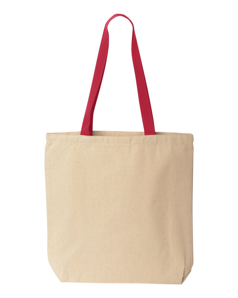 Natural Tote with Contrast-Color Handles - 8868 17