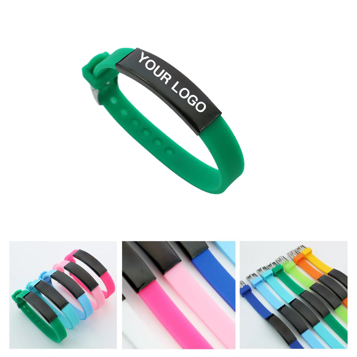 Adjustable Glidelock Clasp Silicone Bracelet 2