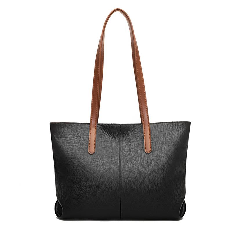 Genuine Leather Large Capacity Tote Bag, custom tote bag with logo imprint 4