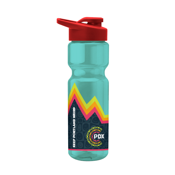 Blazer 28oz Transparent Bike Bottle w/Drink-thru Lid 503