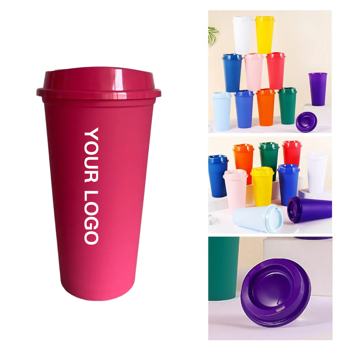 16oz Polypropylene Party Cup with Leak Proof Lid 3