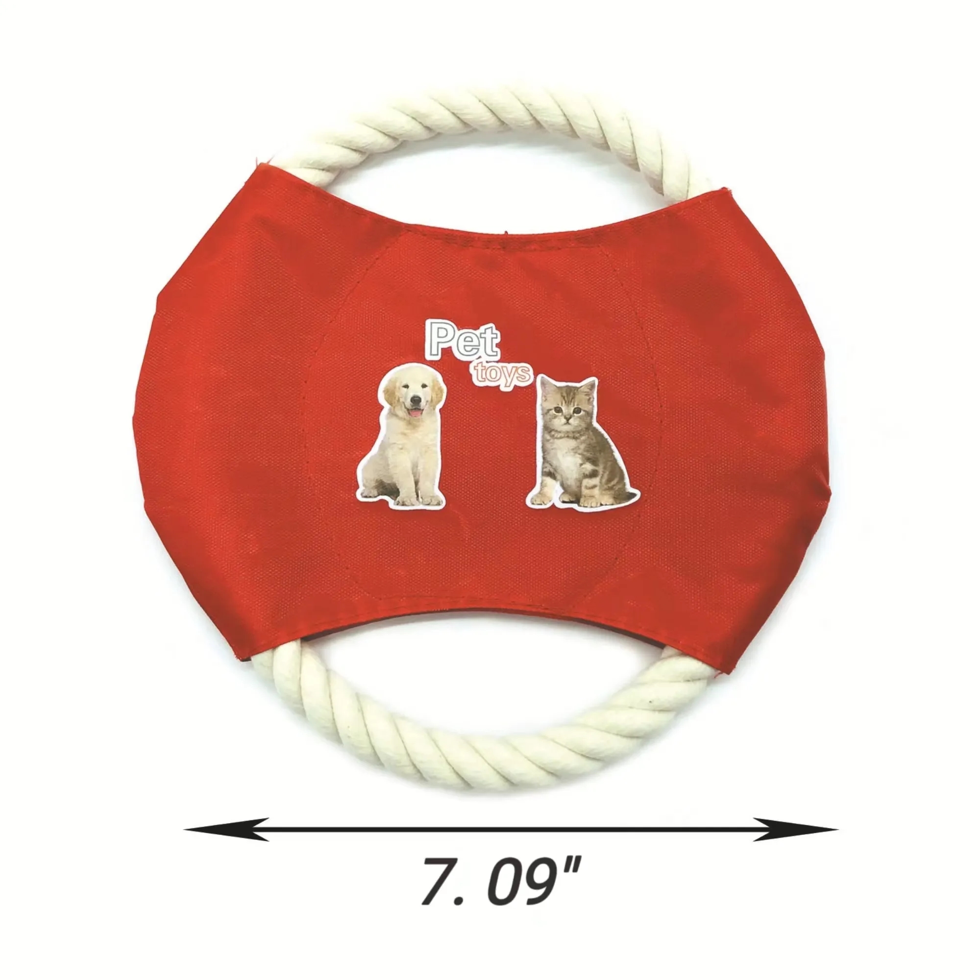 Pet Flying Disc Toy With Cotton Rope 3