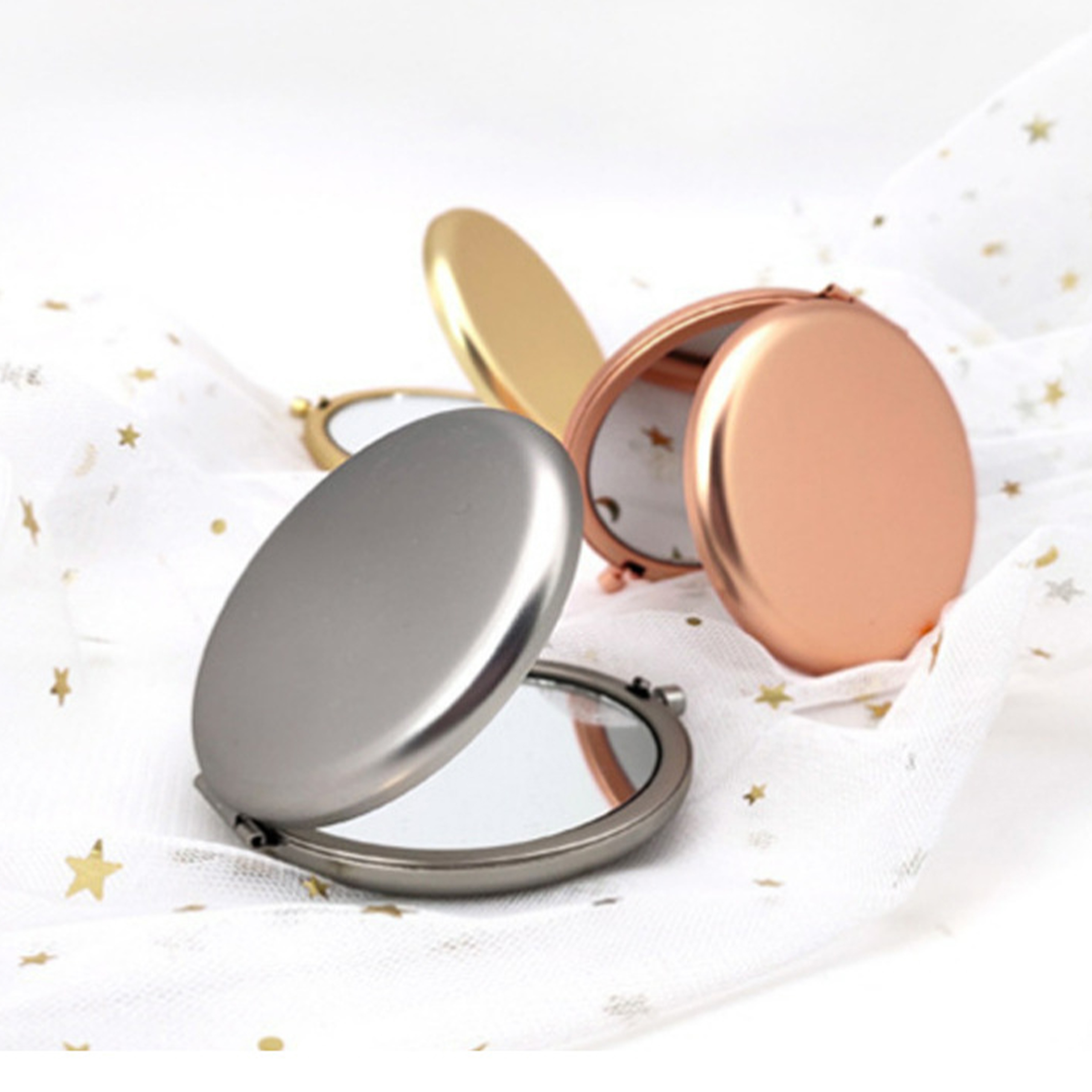 Stainless Steel Portable Creative Double-Sided Folding Mirror 2