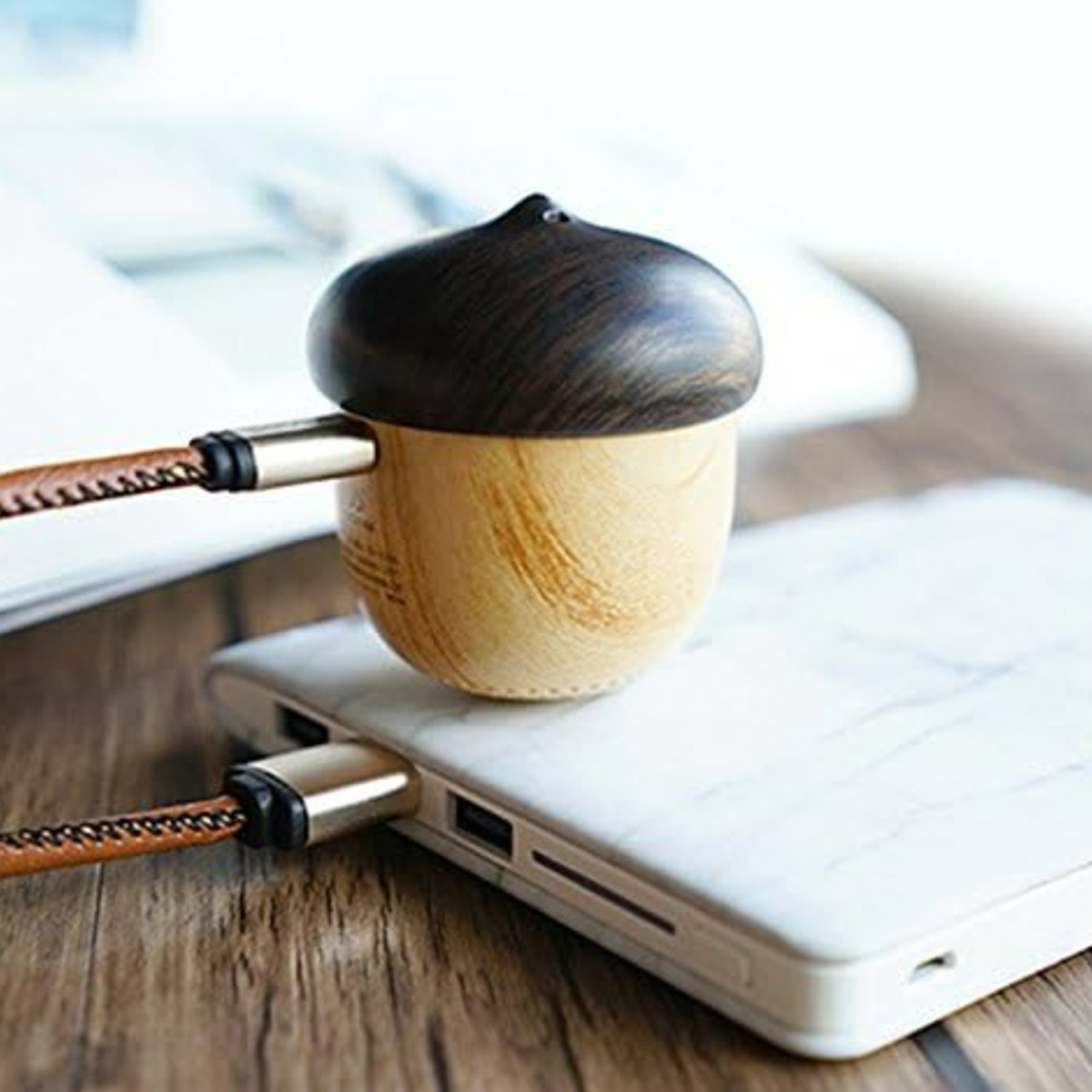 Acorn Shape Portable Bluetooth Mini Speaker with Mic 7