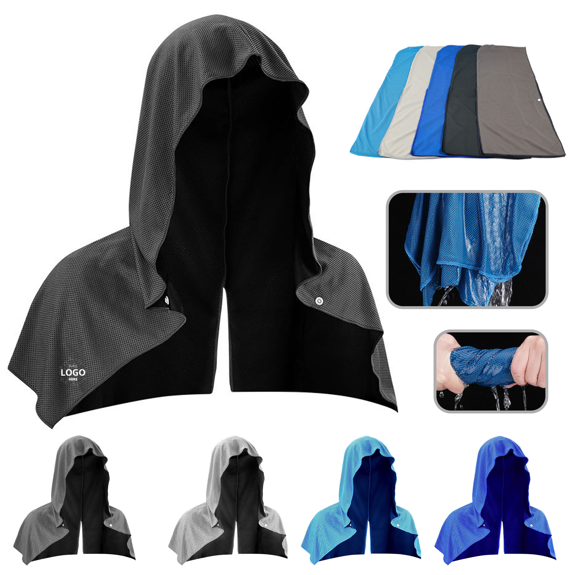 Absorbent Quick Drying U-Shaped Hooded Towel 2