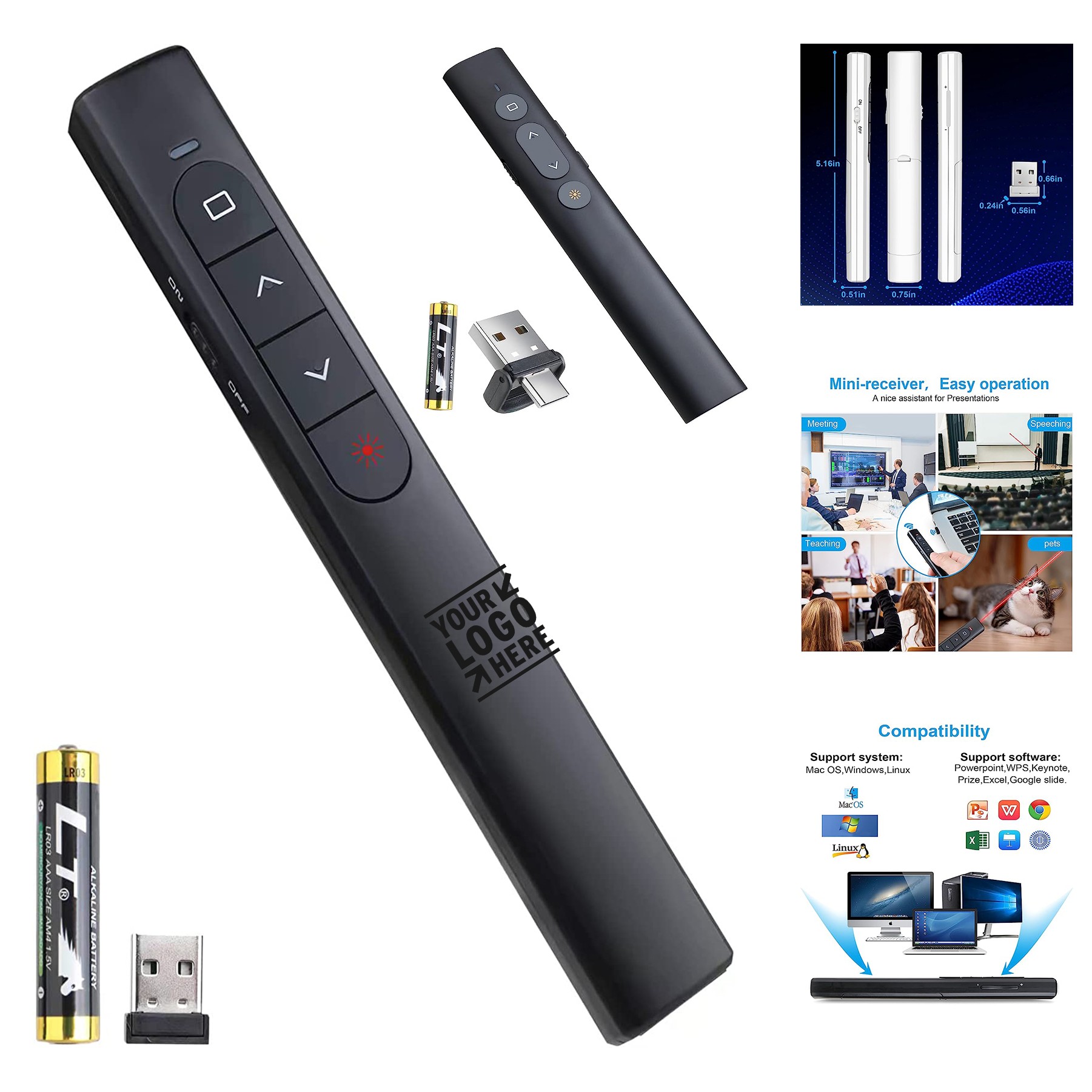 Wireless Presenter Remote Presentation Clicker 2