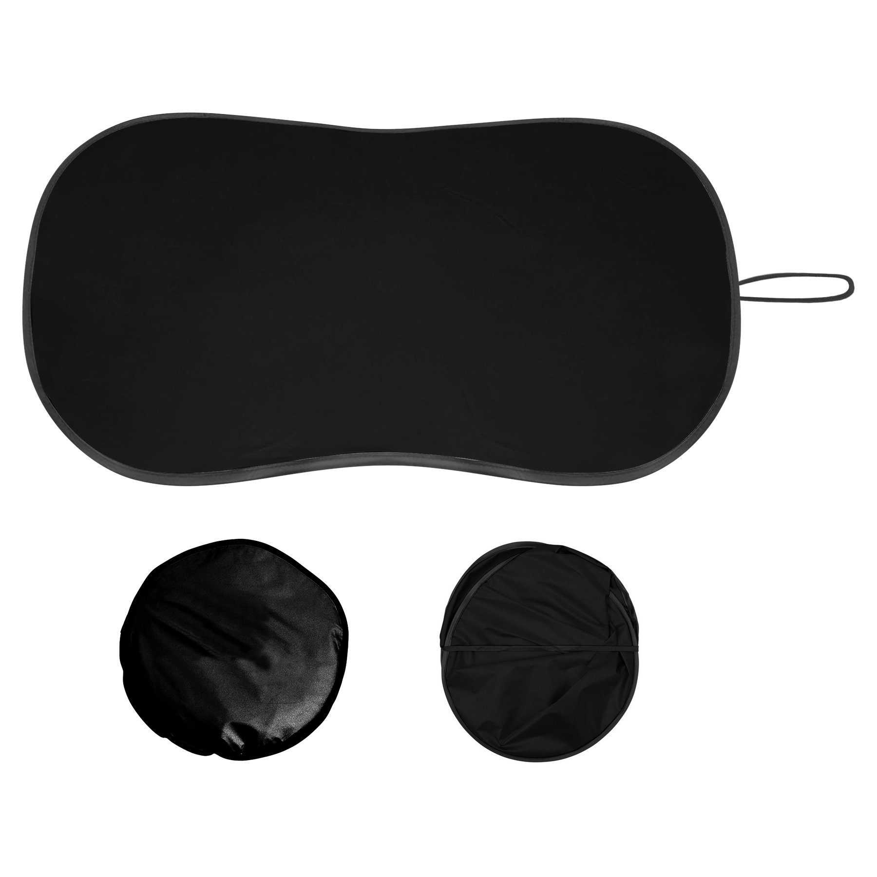 170T Silver-Coated Automotive Front Windshield Sun Visor 4