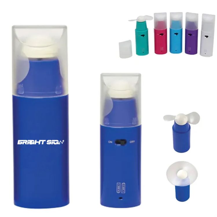 Battery-Powered Mini Fan with Cap 1