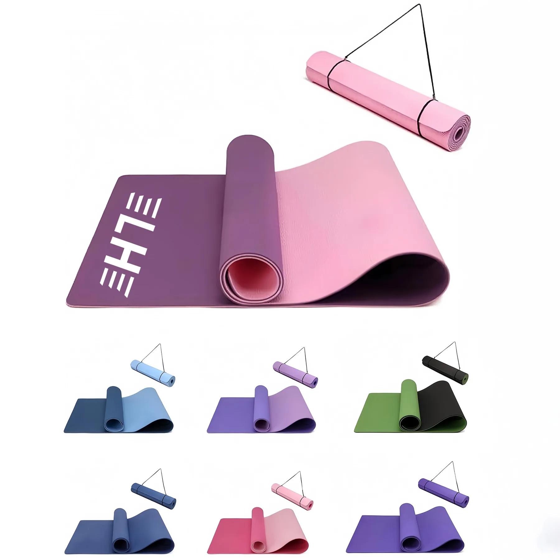 TPE Yoga Mat W/ Carry Handle 2