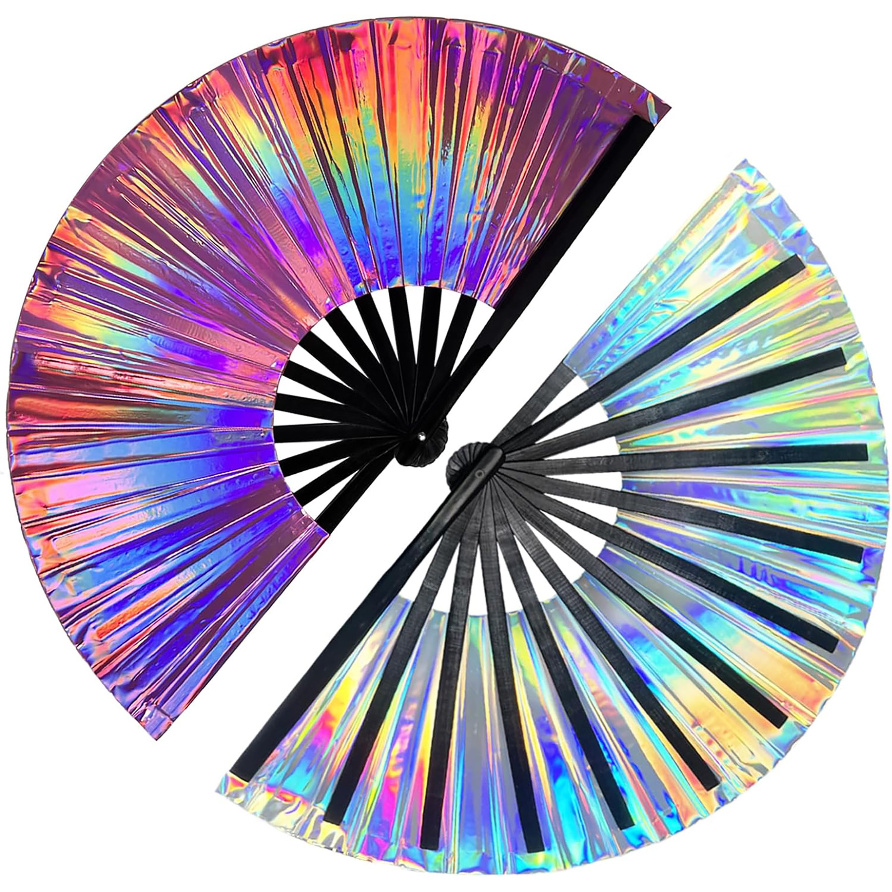 Large Folding Hand Rave Fan 10